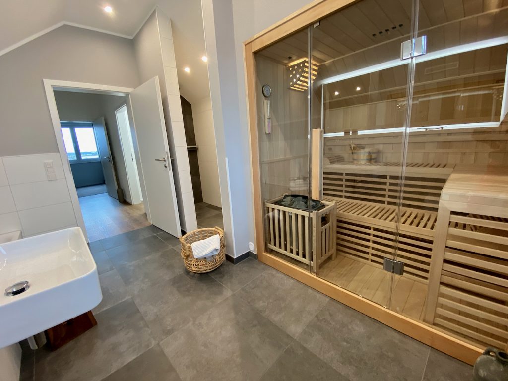 Sauna im Ferienhaus