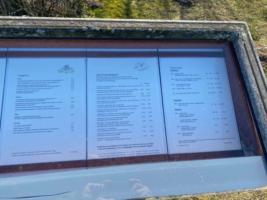 Genueser Schiff Speisekarte